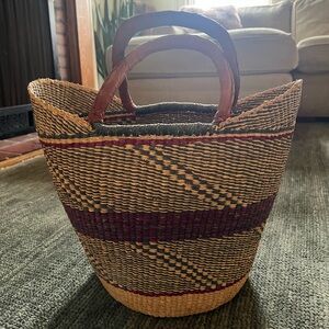 Handwoven African Market Basket